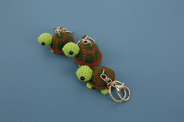Knitted Turtle Keychain