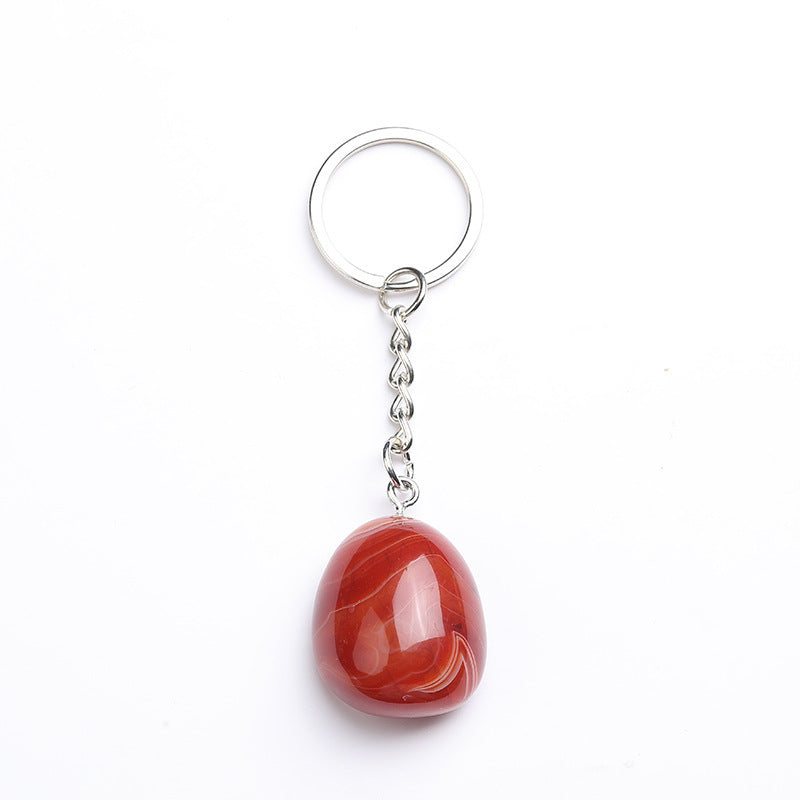 Natural Crystal Stone KeyChain