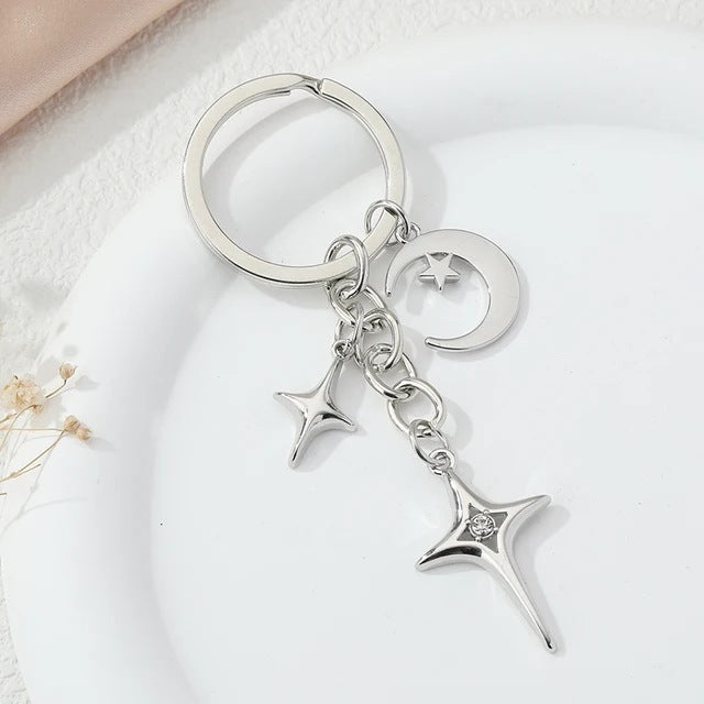 Star And Moon Keychain