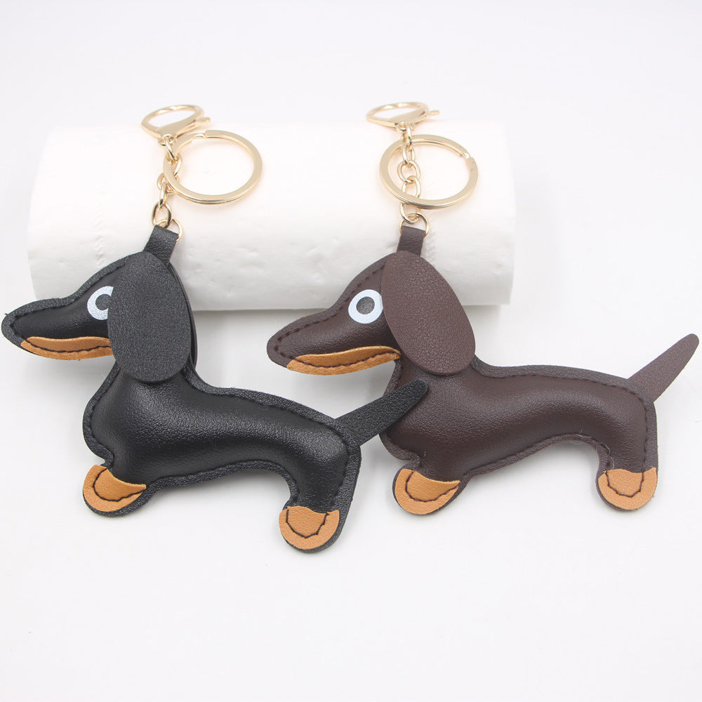 Sausage Dog Fabric KeyChain
