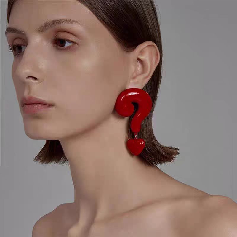 Sterling Silver Post Question Mark Earrings