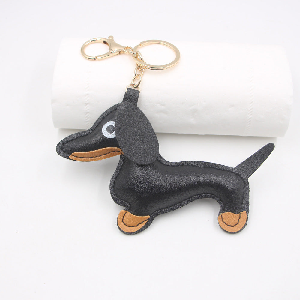 Sausage Dog Fabric KeyChain