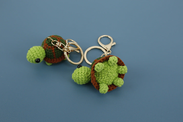 Knitted Turtle Keychain