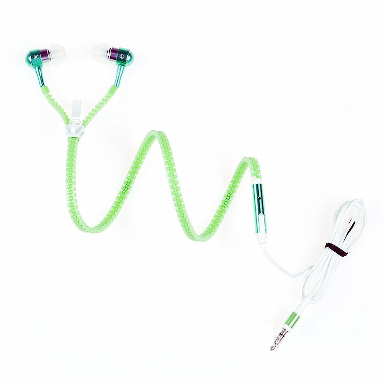 Luminous Metal Zipper Headphones