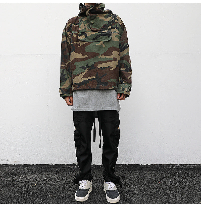 Mens Camouflage Relaxed Track Jacket