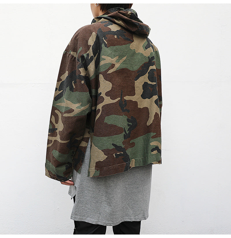 Mens Camouflage Relaxed Track Jacket
