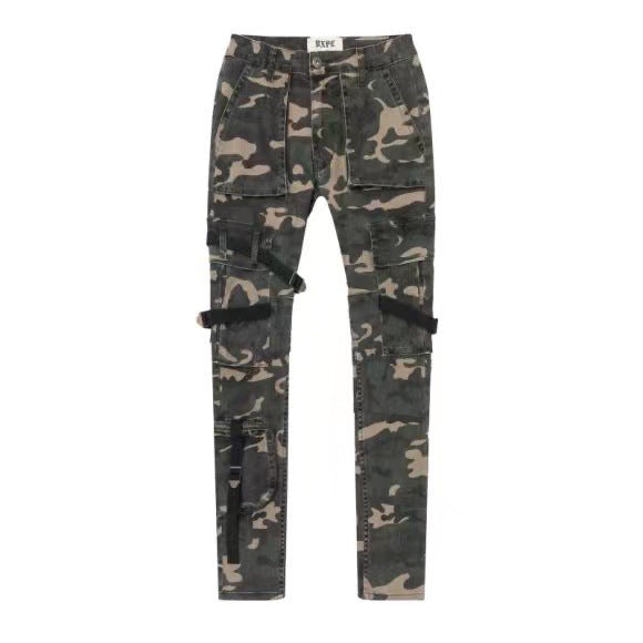 Men's Camouflage Slim Pocket Cargo Pants