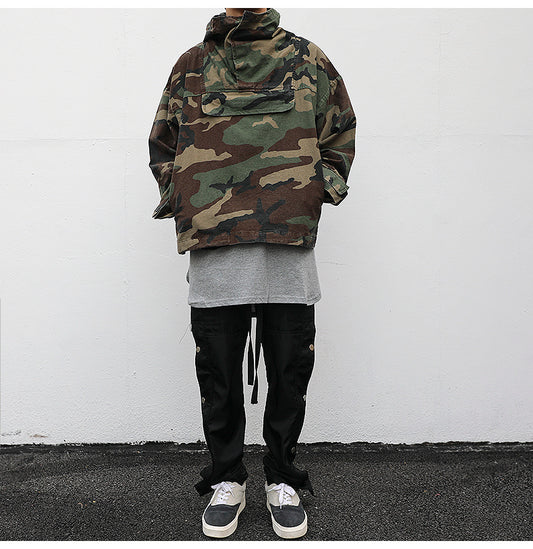 Mens Camouflage Relaxed Track Jacket