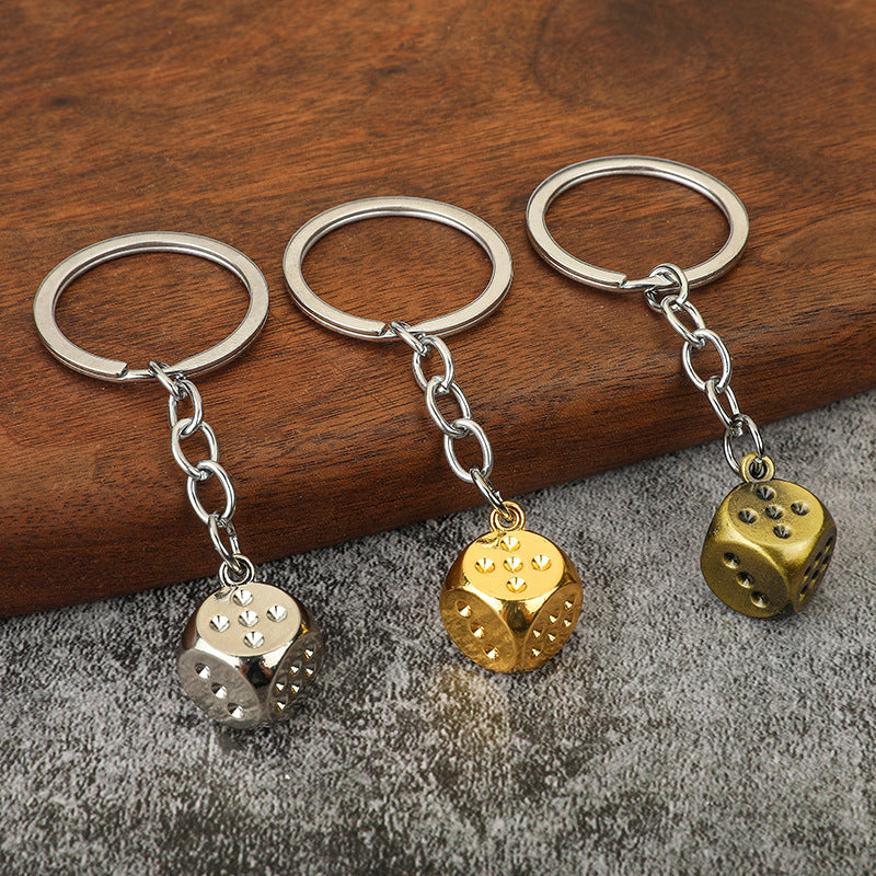 Zinc Alloy Dice Keychain