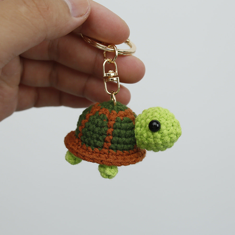 Knitted Turtle Keychain