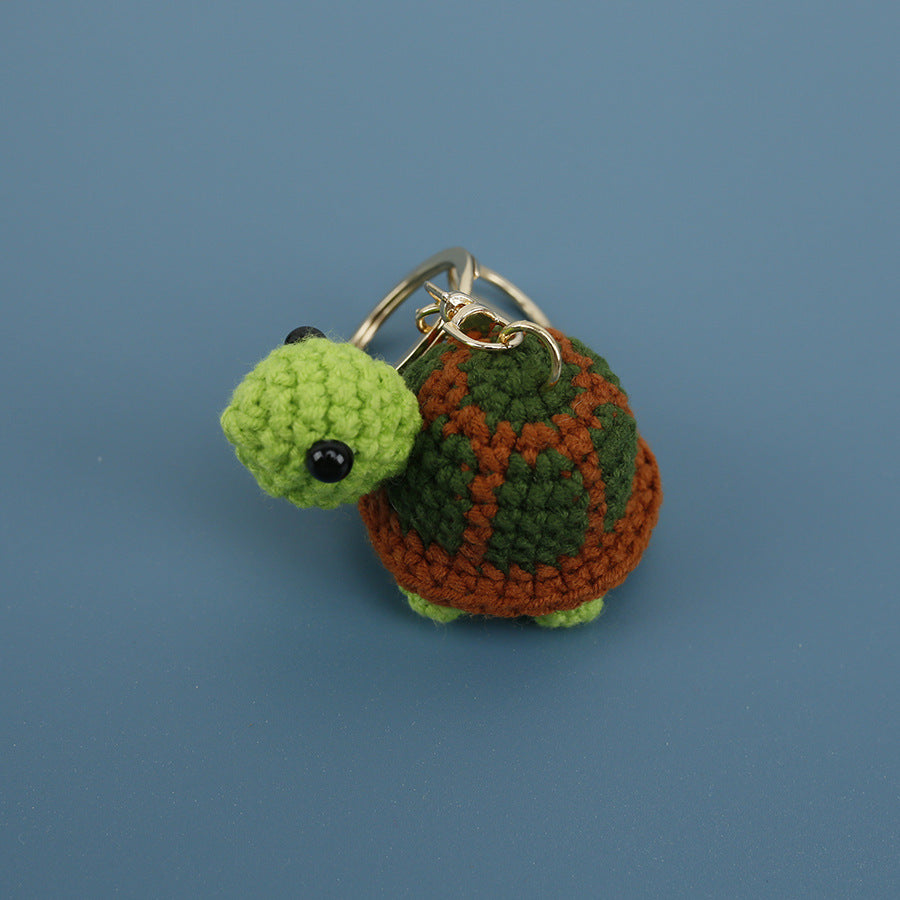 Knitted Turtle Keychain
