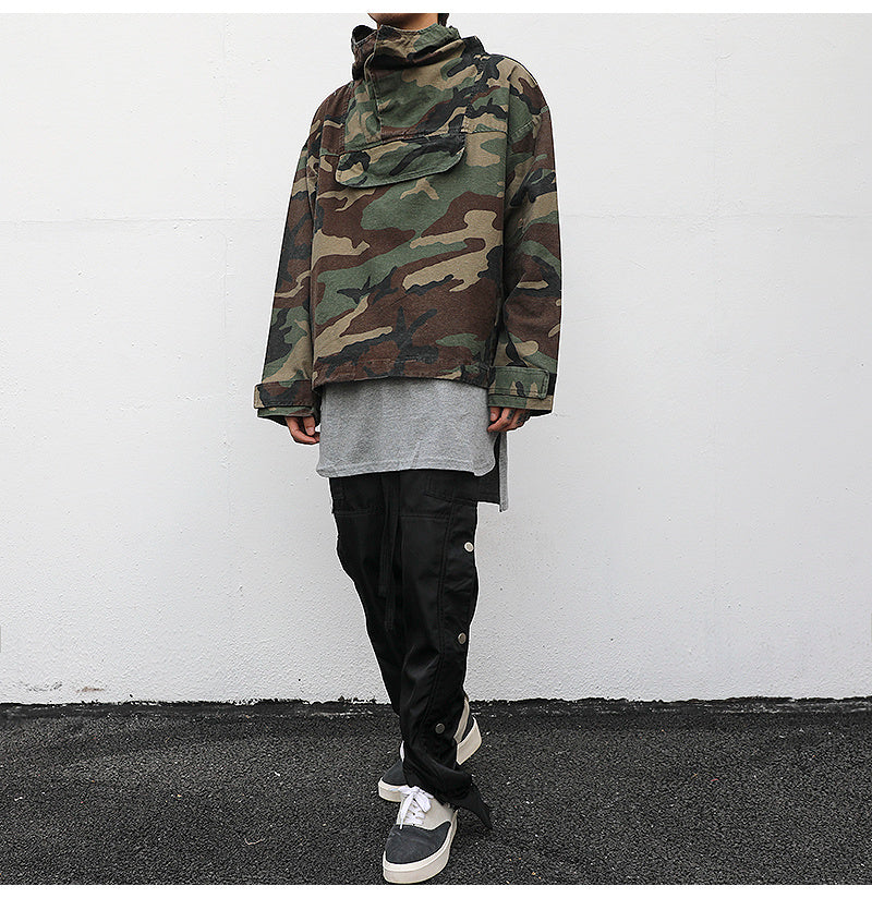 Mens Camouflage Relaxed Track Jacket