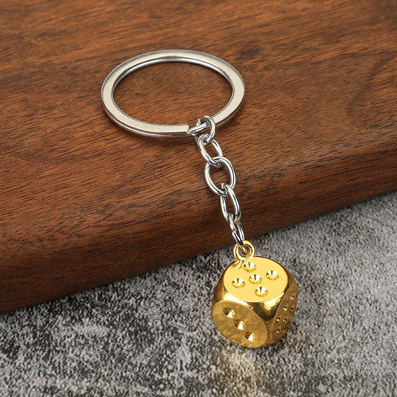 Zinc Alloy Dice Keychain