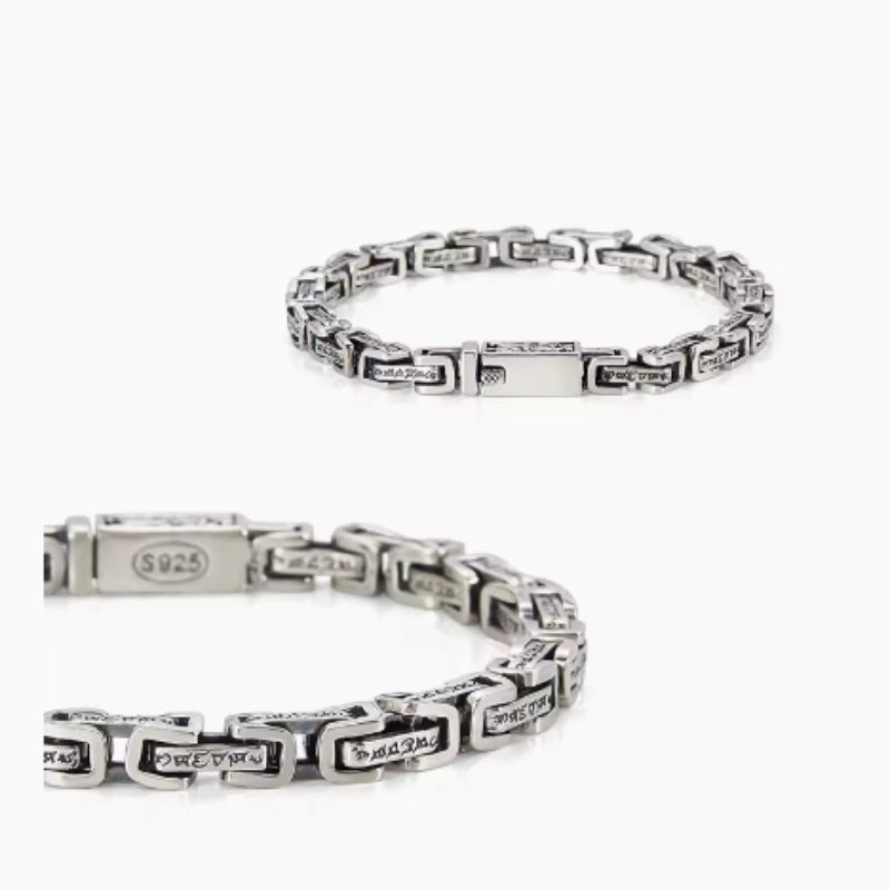 Six Character 925 Sterling Silver Bracelet