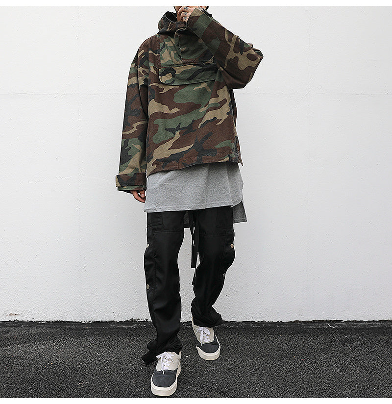 Mens Camouflage Relaxed Track Jacket