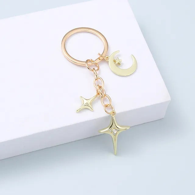 Star And Moon Keychain