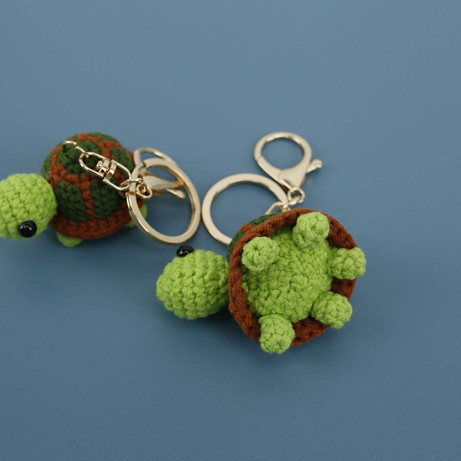 Knitted Turtle Keychain