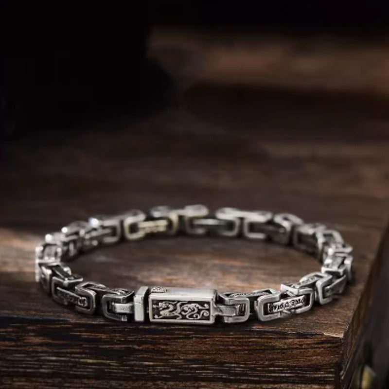 Six Character 925 Sterling Silver Bracelet
