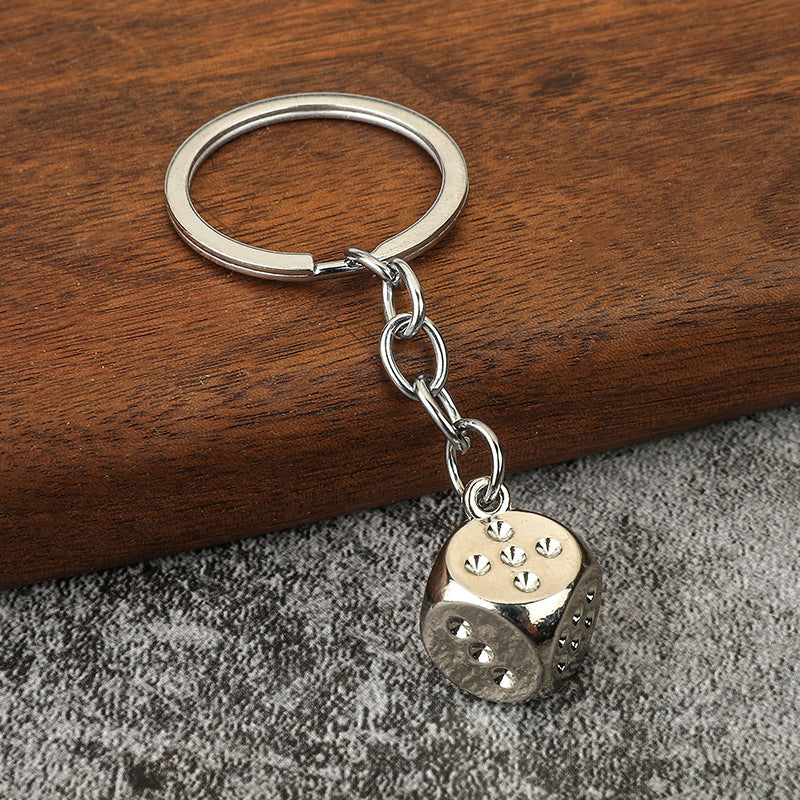 Zinc Alloy Dice Keychain