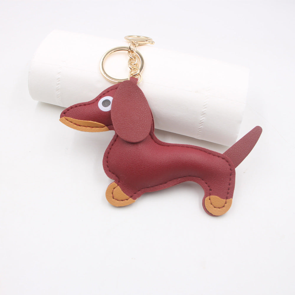 Sausage Dog Fabric KeyChain