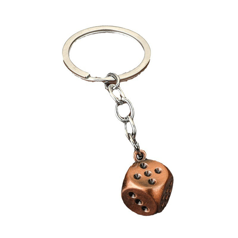 Zinc Alloy Dice Keychain