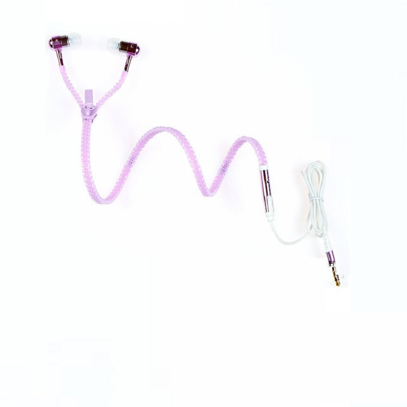 Luminous Metal Zipper Headphones