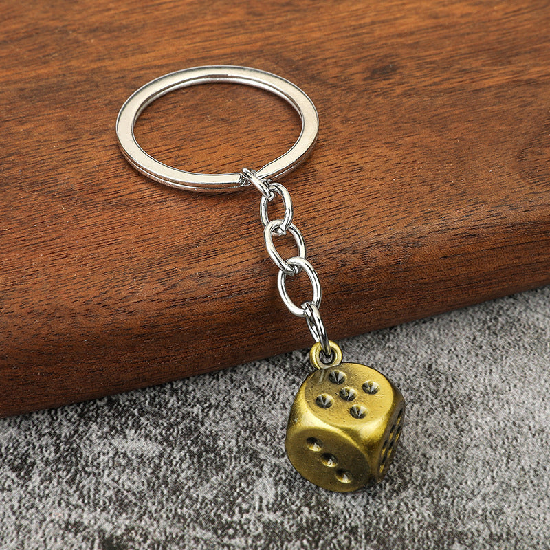Zinc Alloy Dice Keychain