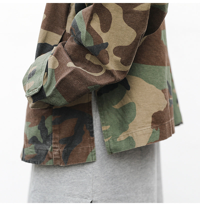 Mens Camouflage Relaxed Track Jacket
