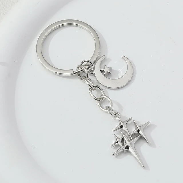 Star And Moon Keychain