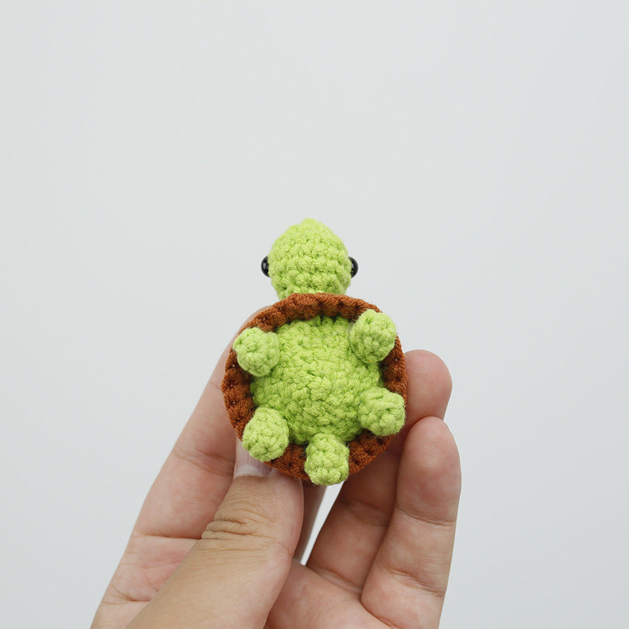 Knitted Turtle Keychain