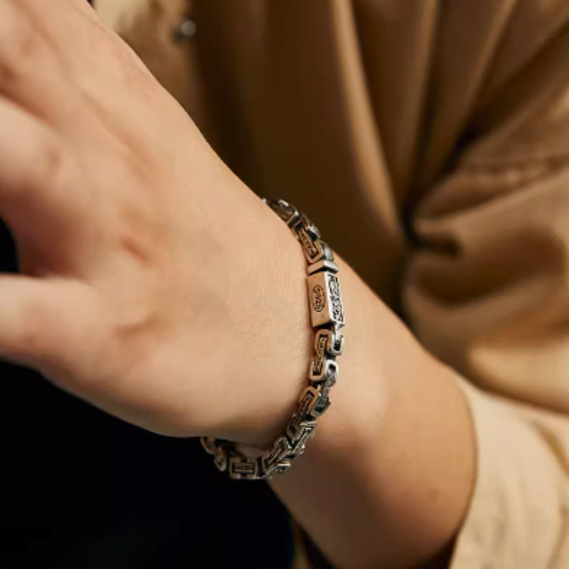 Six Character 925 Sterling Silver Bracelet