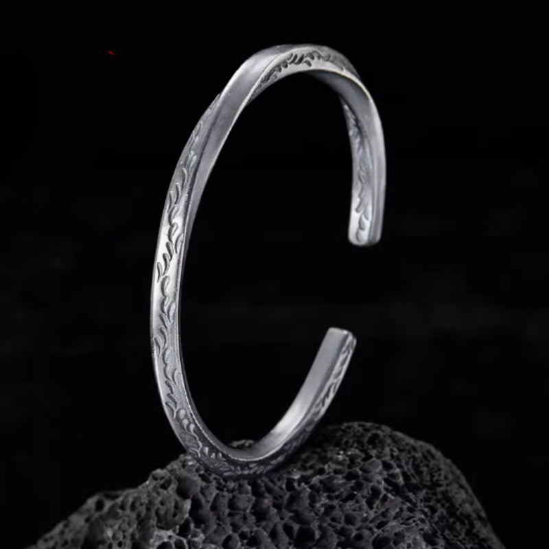 Viking Battle 999 Sterling Silver Men's Bracelet