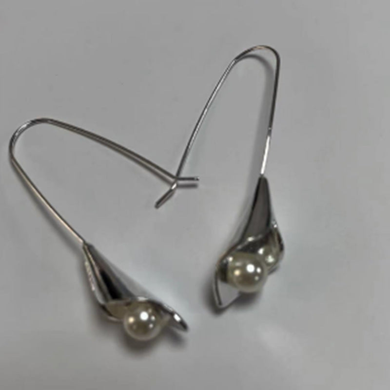 Geometric Silver Inlaid Pearl