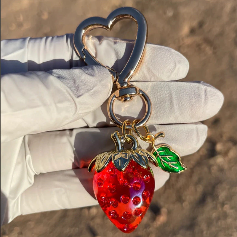Strawberry Keychain Pendant
