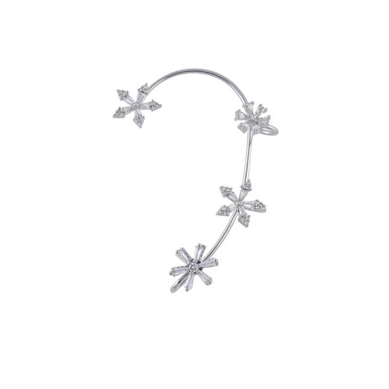 Spinning Flower Ear Hanging No Piercing Ear Hooks