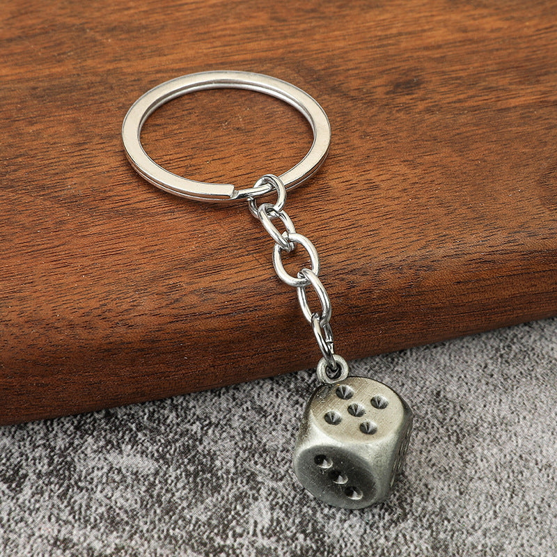 Zinc Alloy Dice Keychain