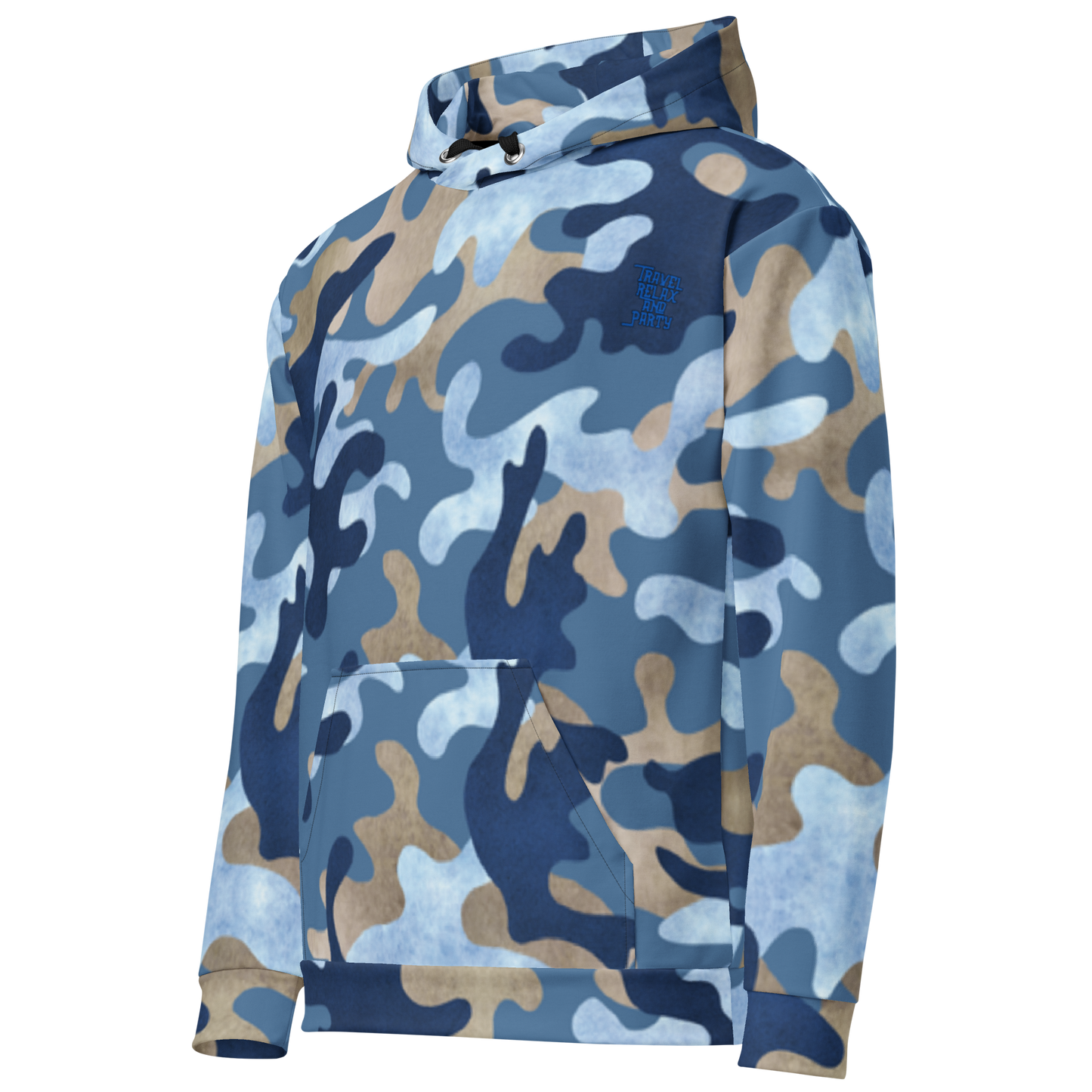 Blue Camouflage Cotton hoodie women's