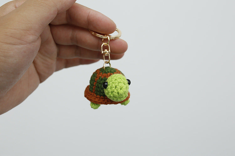 Knitted Turtle Keychain
