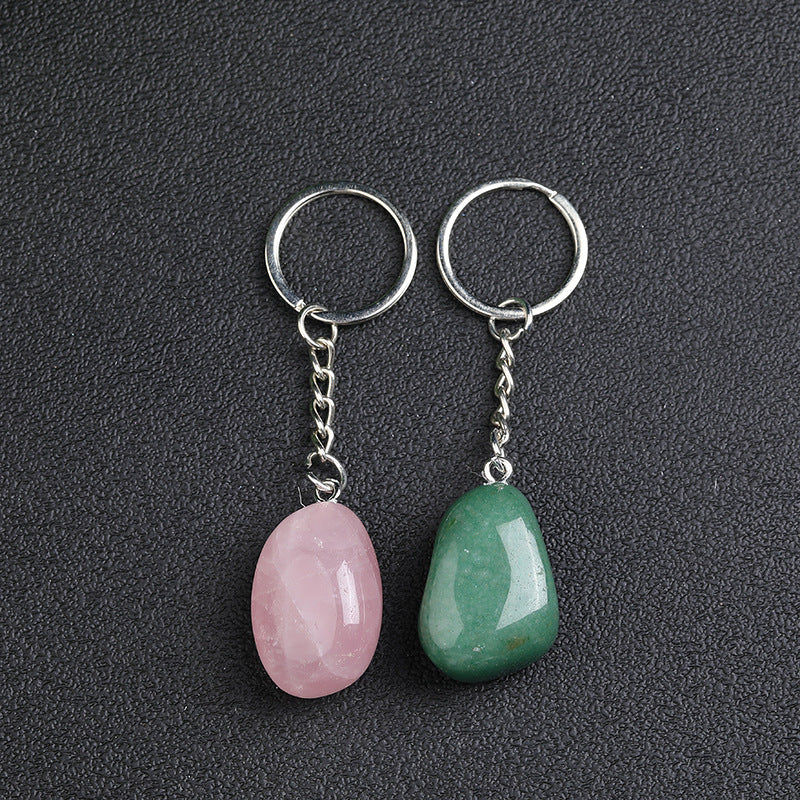 Natural Crystal Stone KeyChain