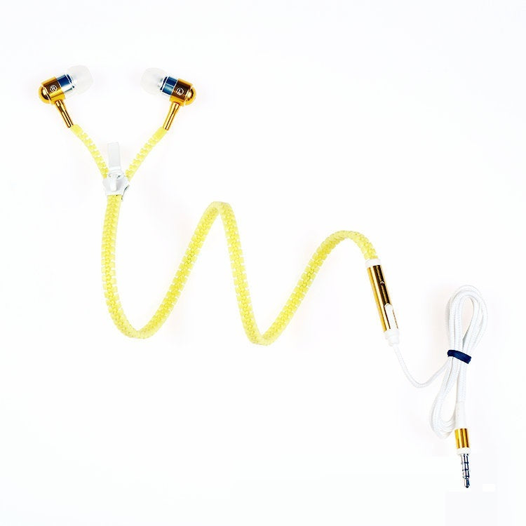 Luminous Metal Zipper Headphones