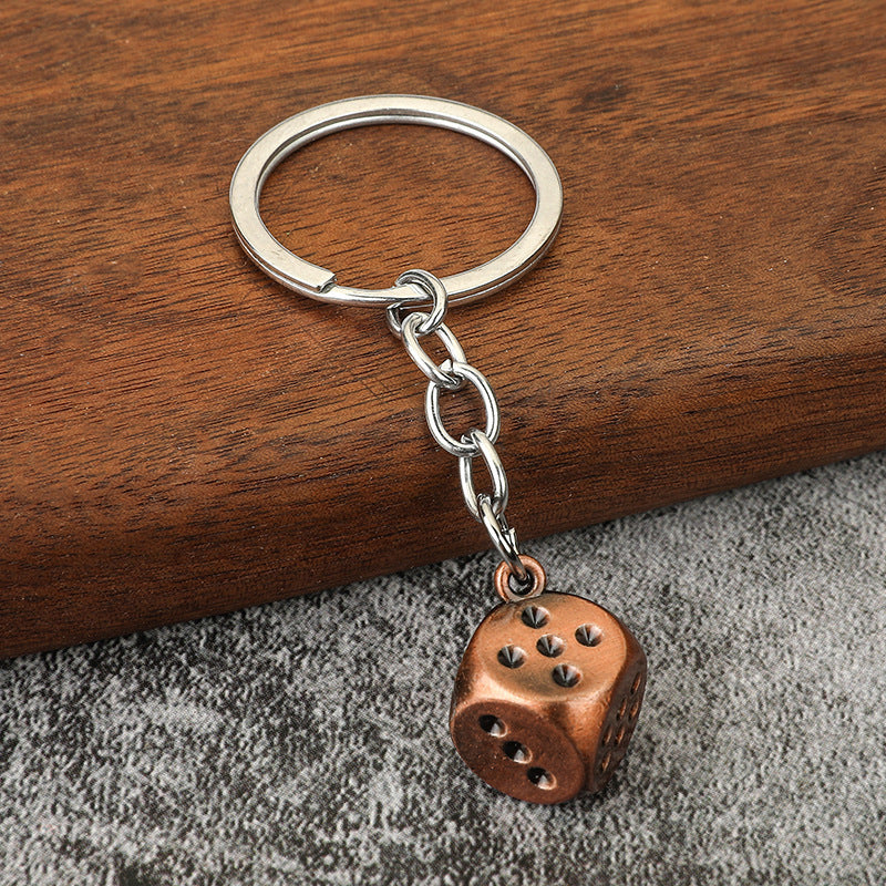 Zinc Alloy Dice Keychain