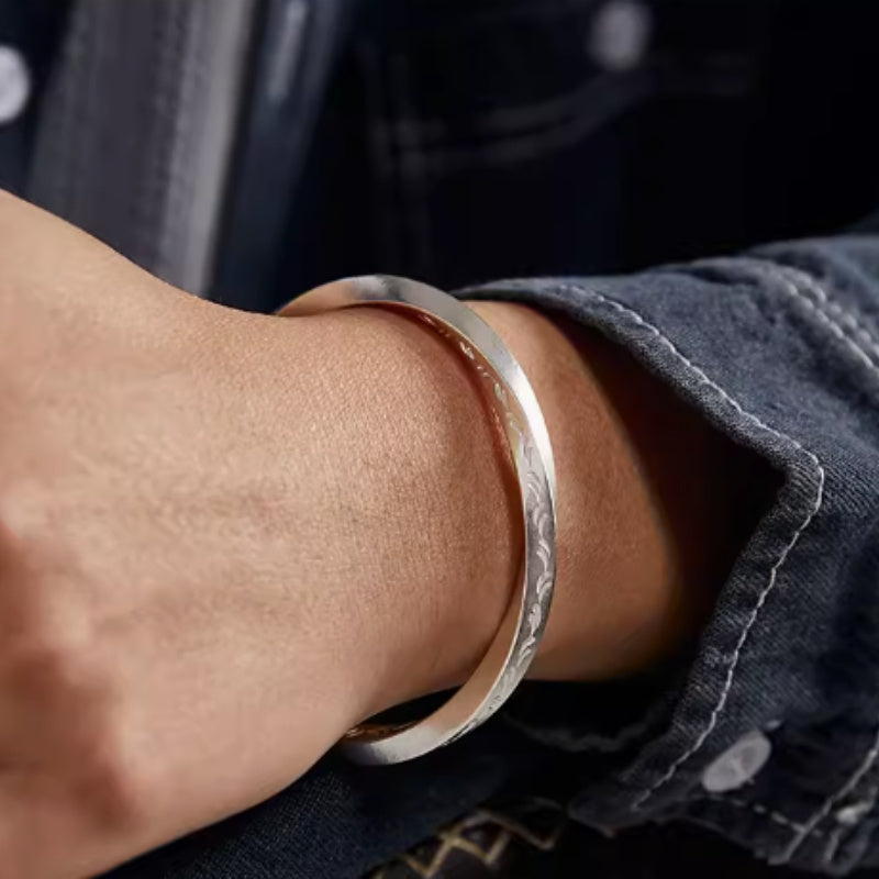 Viking Battle 999 Sterling Silver Men's Bracelet