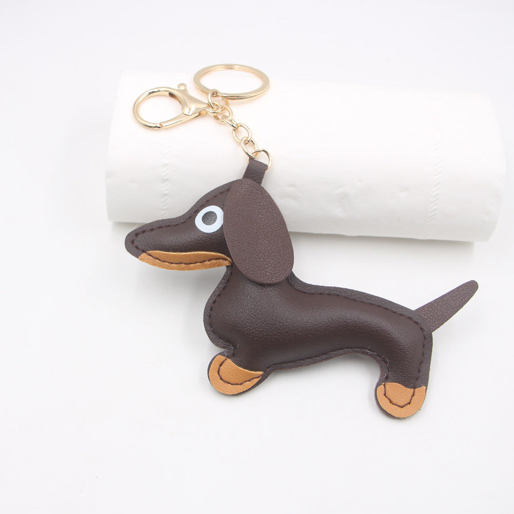 Sausage Dog Fabric KeyChain