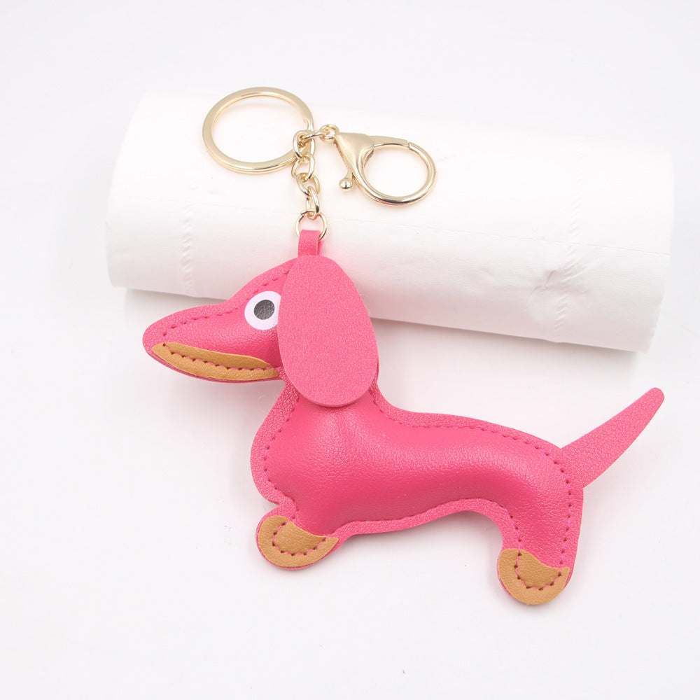 Sausage Dog Fabric KeyChain