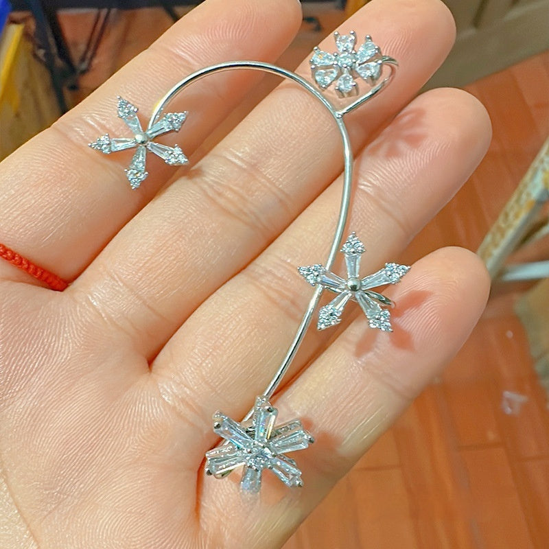 Spinning Flower Ear Hanging No Piercing Ear Hooks