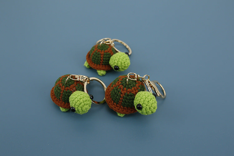 Knitted Turtle Keychain