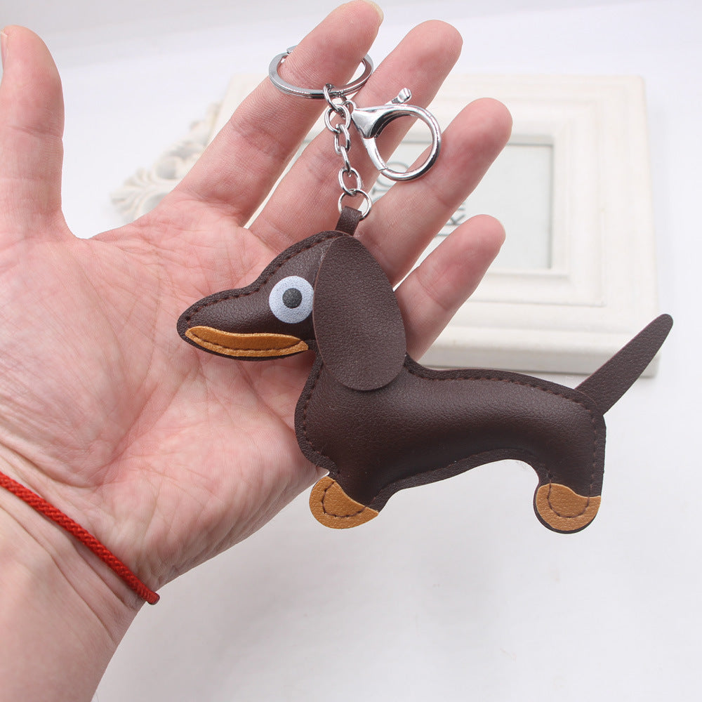 Sausage Dog Fabric KeyChain