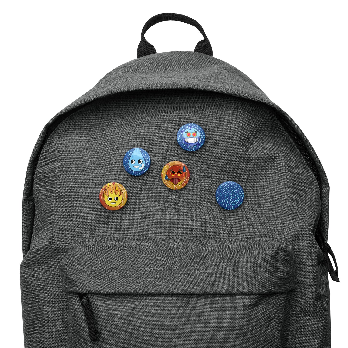 Weather Report Emoji Set of pin buttons