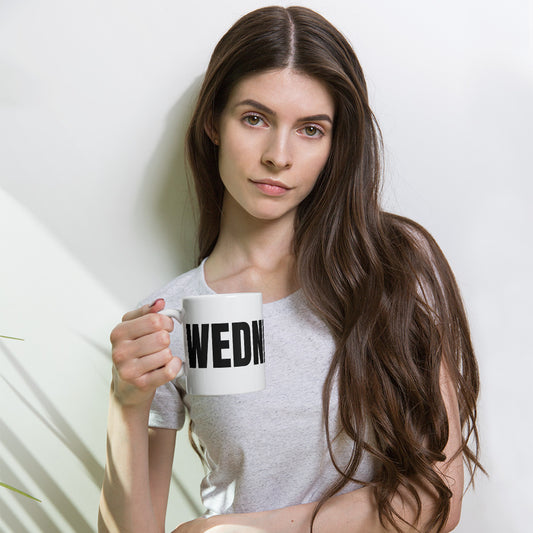 WEDNESDAY White glossy mug