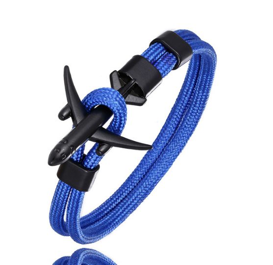 Airplane Charm Men's Bracelet